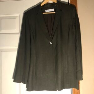Valerie Stevens Collection Olive Blazer Professional Suit Jacket